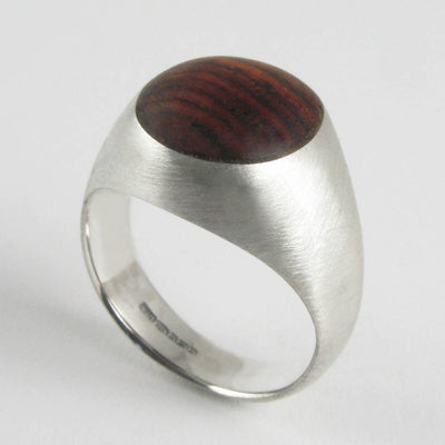 Silver and Cocobolo Signet Ring