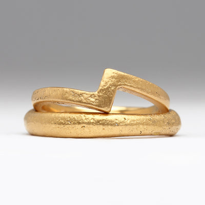 Heirloom 22ct Yellow Gold Sandcast Wedding Rings