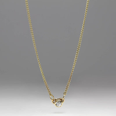 9ct Yellow Gold Pendant with Own 3.5mm Diamond