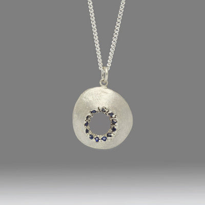 Silver Sapphire Pendant