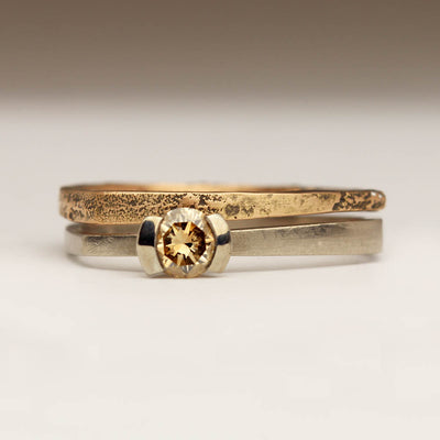 Custom 18ct Rose Gold Sandcast Wedding Ring