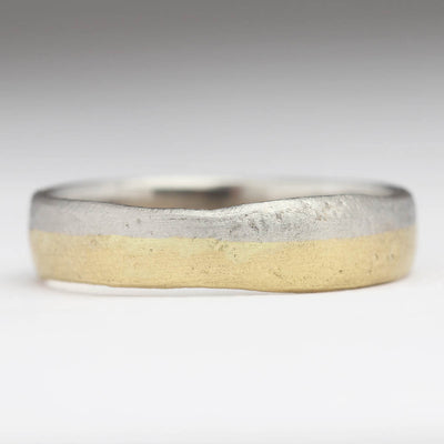 Platinum and 18ct Yellow Gold Sandcast Ring