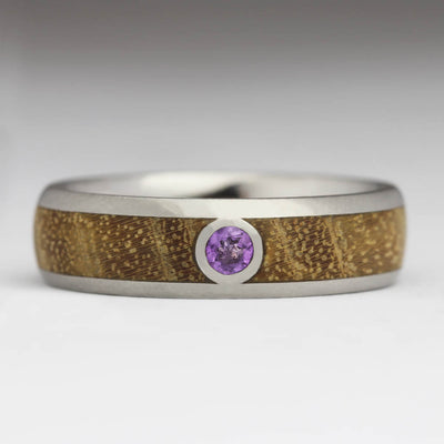 6mm in Palladium with Acacia and Amethyst