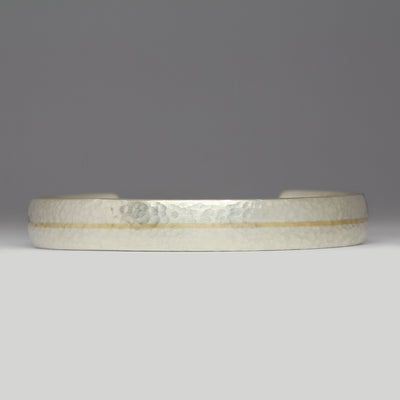 R9 Style Cuff in Silver 9ct Yellow Inlay