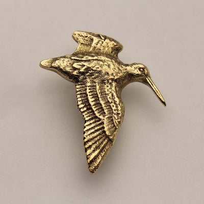 Sandcast Kingfisher Brooch in 9ct Yellow Gold