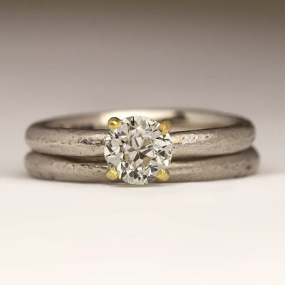 Sandcast Platinum Wedding and Engagement Rings