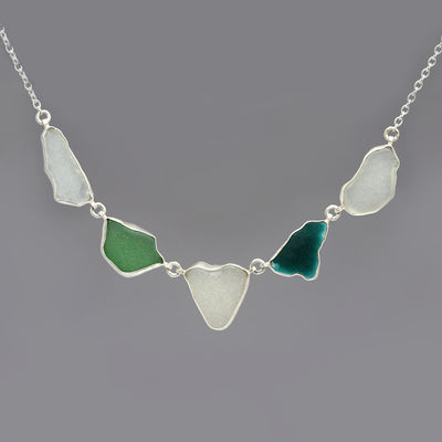 Silver and Sea Glass Necklace
