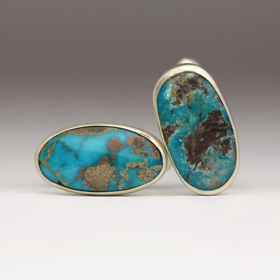 Silver and Turquoise Cufflinks