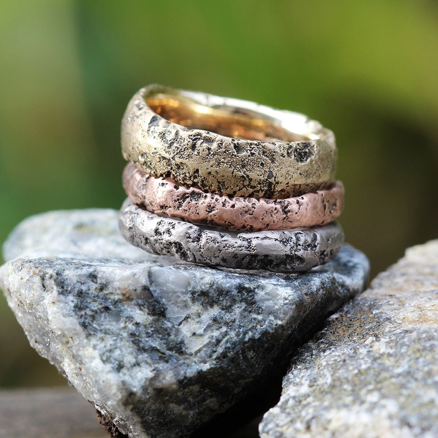 Extra Texture Sandcast Rings – Justin Duance