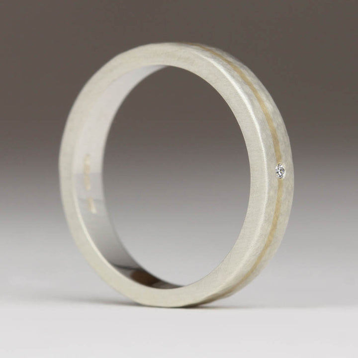 MJ Metals Gold Plated Tungsten Carbide Wedding Band - Half Dome, 2-10mm Widths, Cubic Zirconia Option